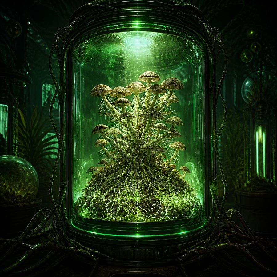 Iron Mantle Mycelium — Armillaria ferrata
